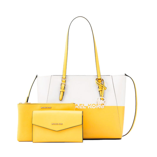 Geantă de mână pentru femei Michael Kors CHARLOTE Galben 27 x 34 x 11 cm