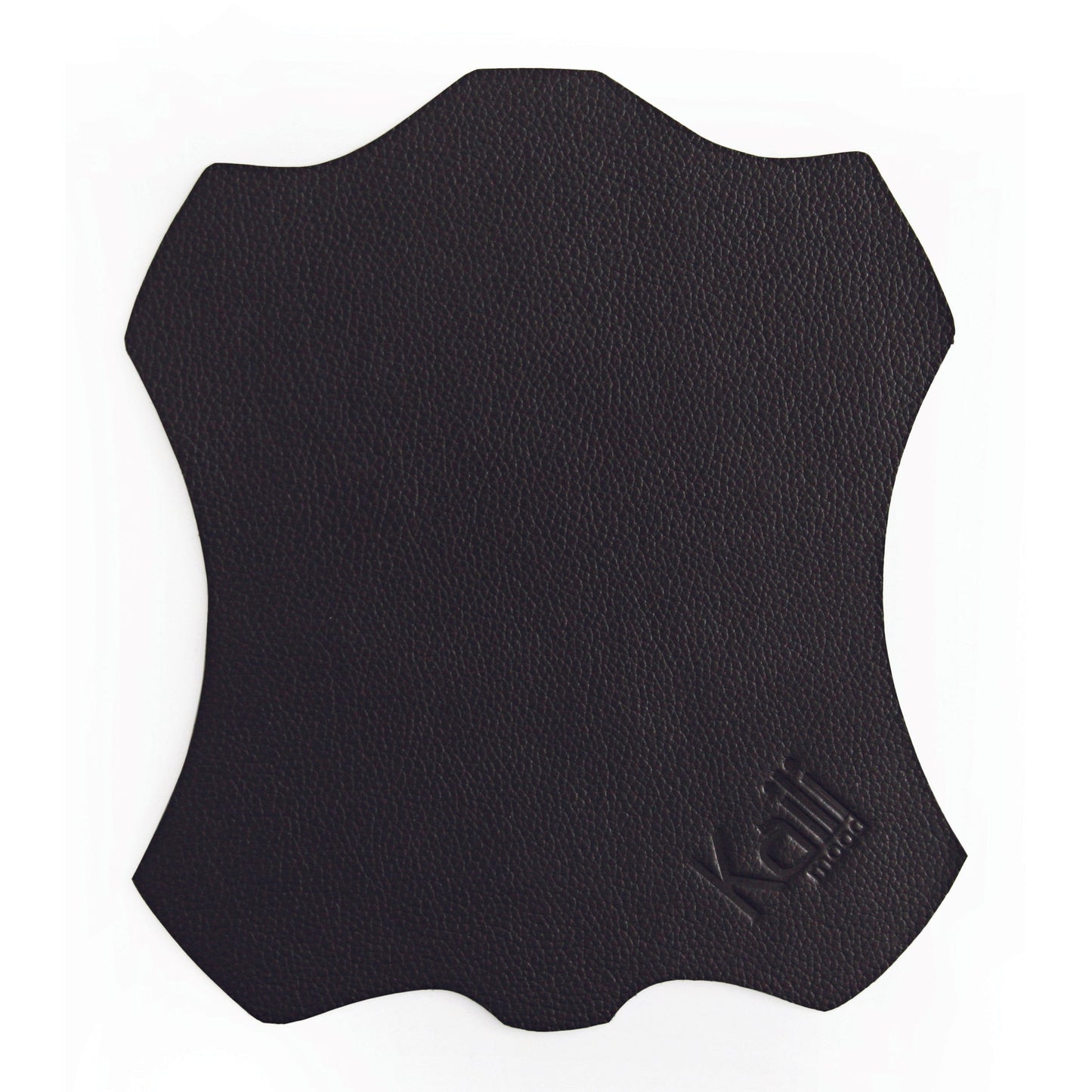 K0001AB | Mouse pad Fabricat în Italia din piele naturală naturală, grain de dolar - Culoare neagră - Dimensiuni: 20 x 23 cm - Ambalare: Geantă tubulară TNT