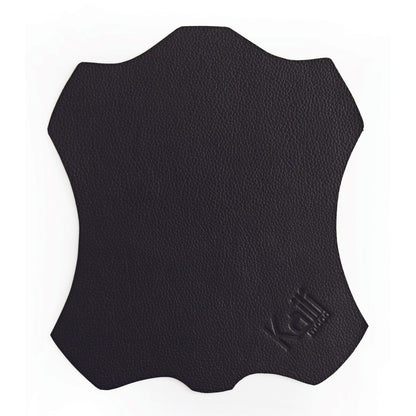 K0001AB | Mouse pad Fabricat în Italia din piele naturală naturală, grain de dolar - Culoare neagră - Dimensiuni: 20 x 23 cm - Ambalare: Geantă tubulară TNT