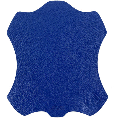 K0001DB | Mouse pad Fabricat în Italia din piele naturală naturală, granulație de dolar - Culoare albastră - Dimensiuni: 20 x 23 cm - Ambalare: geantă tubulară TNT