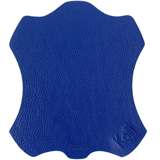 K0001DB | Mouse pad Fabricat în Italia din piele naturală naturală, granulație de dolar - Culoare albastră - Dimensiuni: 20 x 23 cm - Ambalare: geantă tubulară TNT