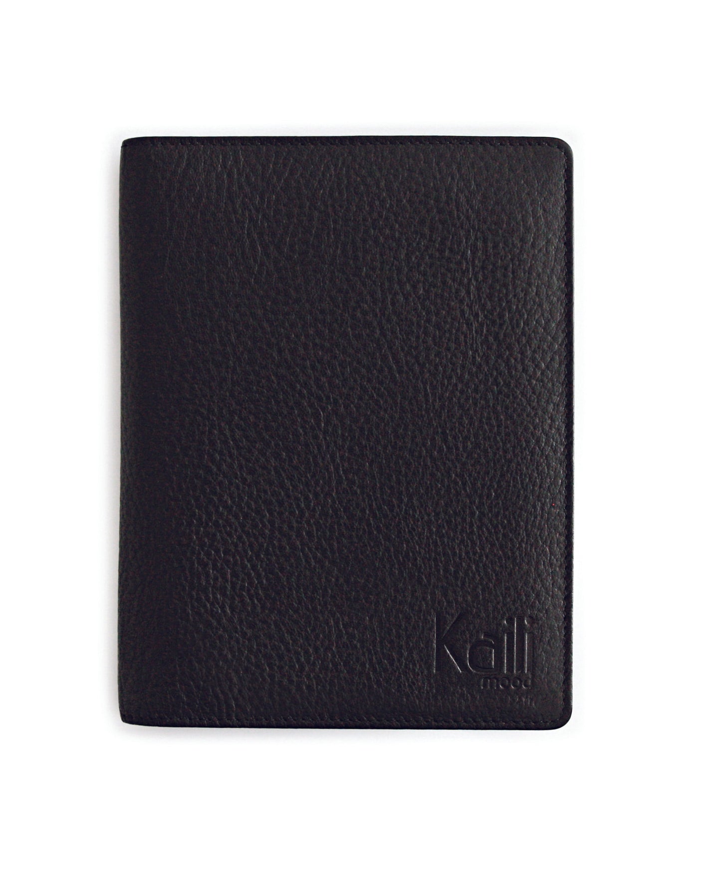 K0008AB | Suport pentru bancnote din piele naturală, granulație de dolar. Mini sloturi interne și slot pentru suport pentru stilou. Culoare neagră. Dimensiuni: 12 x 16 x 1 cm. Ambalare: Geantă TNT