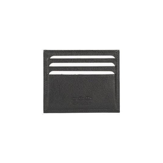 K10216AB | Suport pentru carduri de credit din piele naturală naturală, cu granulație ușoară. Culoare neagră. Buzunar central mare. Dimensiuni: 9,8 x 8 x 0,5 cm. Ambalare: Cutie cadou cu fund rigid/capac