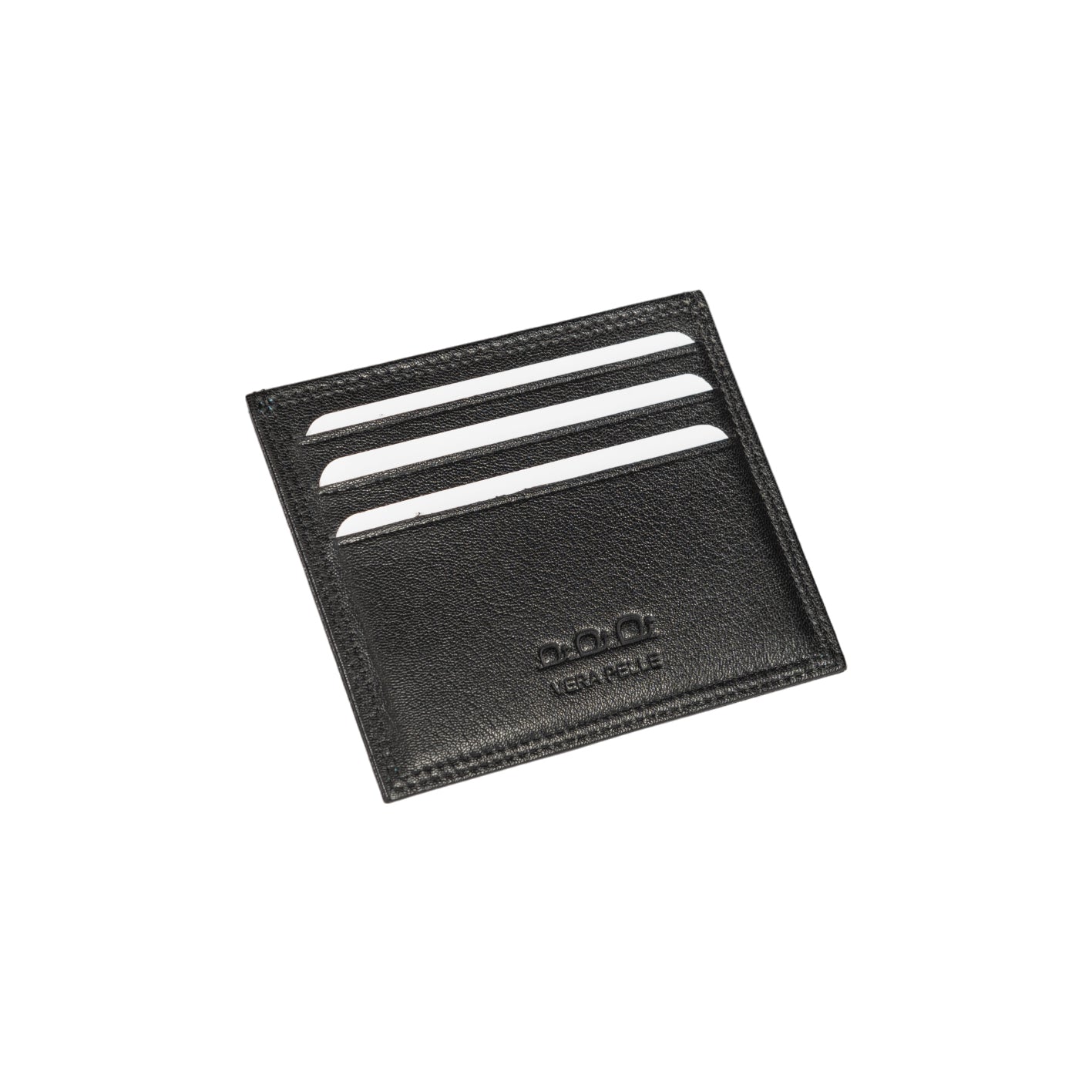 K10216AB | Suport pentru carduri de credit din piele naturală naturală, cu granulație ușoară. Culoare neagră. Buzunar central mare. Dimensiuni: 9,8 x 8 x 0,5 cm. Ambalare: Cutie cadou cu fund rigid/capac