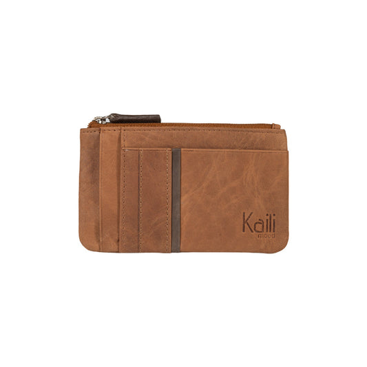 K12260UB | Suport pentru carduri de credit și portofel de monede din piele naturală naturală, Naked. Culoarea pielii. Protecție RFID. Dimensiuni: 13 x 8 x 1 cm. Ambalare: Cutie cadou fund/capac