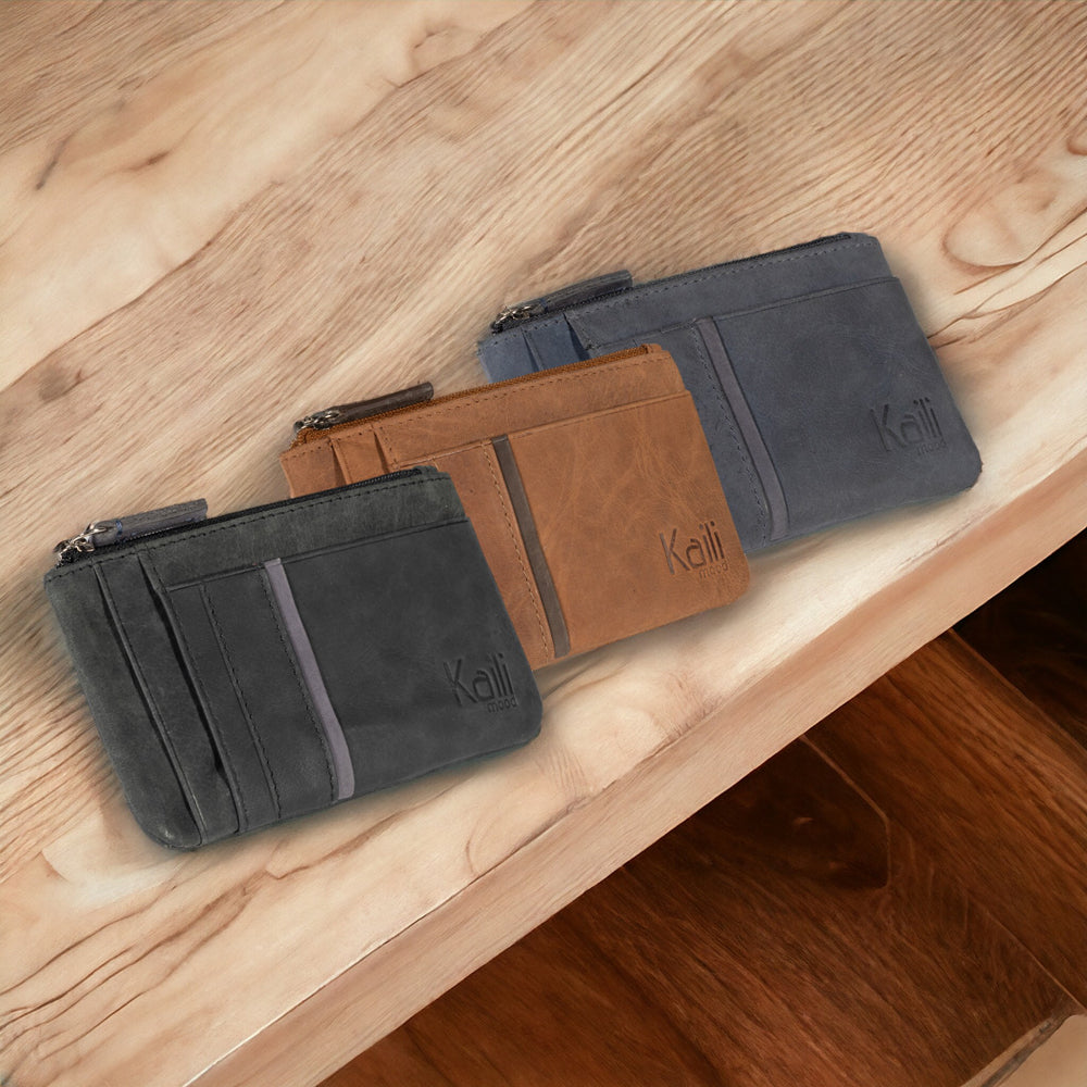 K12260UB | Suport pentru carduri de credit și portofel de monede din piele naturală naturală, Naked. Culoarea pielii. Protecție RFID. Dimensiuni: 13 x 8 x 1 cm. Ambalare: Cutie cadou fund/capac