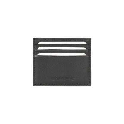 RB12016A | Suport pentru carduri de credit din piele naturală naturală, cu granulație ușoară. Culoare neagră. Protecție RFID. Dimensiuni: 10 x 8 x 0,5 cm. Ambalare: Cutie cadou Bottom/Capac