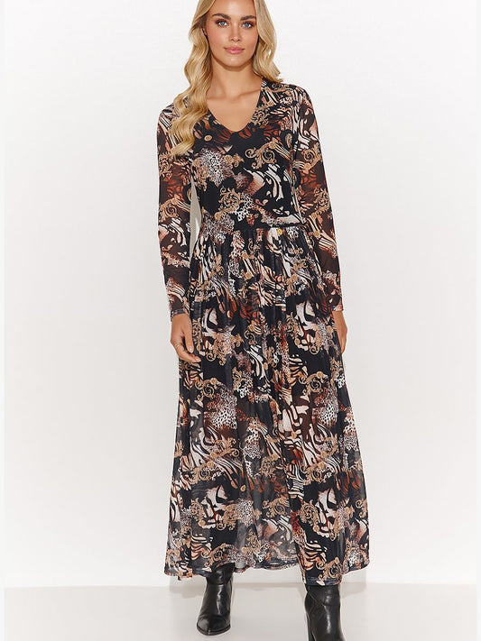 Modelul de rochie de zi 184805 Makadamia